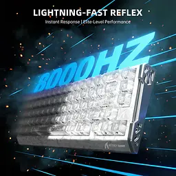 Ігрова магнітна клавіатура ATTACK SHARK R68 HE / Дротове підключення / Magnetic Switch / White - мініатюра 4
