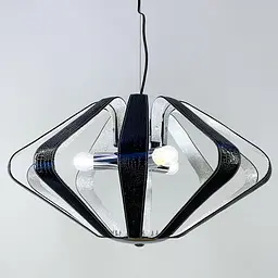 Підвісна люстра з елементами екошкіри Black Adele Line.F S 1827/3 BK - мініатюра 4