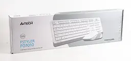 Комплект бездротовий A4tech Fstyler FG1010, White+Grey, клавіатура+миша - мініатюра 4