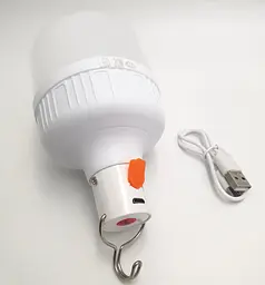 Акумуляторна кемпінгова LED лампа 20W світильник з гачком USB зарядка ліхтар світильник BL 1821 - мініатюра 4