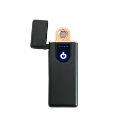 Електронна запальничка чорна сенсорна запальничка з юсб зарядкою USB ZGP ABS - мініатюра 6