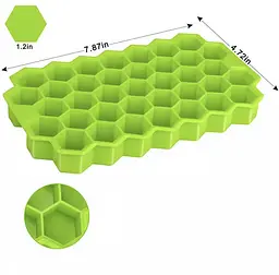 Форма для льоду силіконова 5129 20.5х12х2 см салатова - мініатюра 2