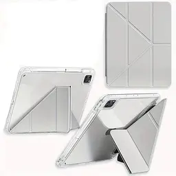 Обкладинка BeCover Ultra Slim Origami Transparent з кріпленням Apple iPad Pro 11" M4 2024 Gray (711690) - мініатюра 3