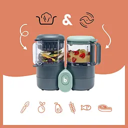 Блендер-пароварка Babymoov Nutribaby One синій (A001133) - мініатюра 8