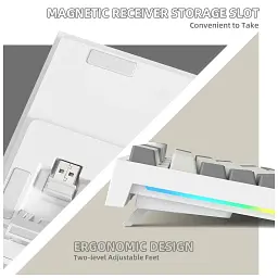 Клавіатура Attack Shark K86 RGB Wireless/Bluetooth/USB UA Gradient Black (K86BG_AS) - мініатюра 4