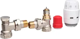 Комплект термостатичний RAS-C2 + RA-N + RLV-S H-подібний нижнє підкл RA 1/2 кутовий Danfoss teh0015828