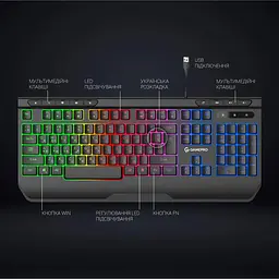 Клавіатура GamePro GK550 RGB USB Black (GK550) - мініатюра 9