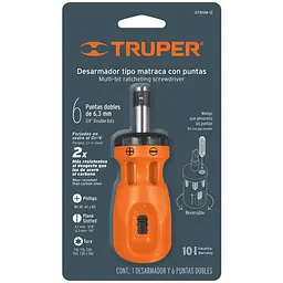 Викрутка-ручка Truper Mini 6 подвійних біт (DTROM-12B) - мініатюра 3