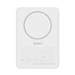 Портативний акумулятор із бездротовою зарядкою Power Bank Belkin Slim Magnetic 5000 White
