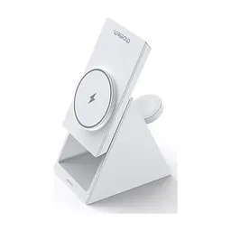 Зарядний пристрій Choetech Wireless magnetic 3-in-1 15W white (T600-F) - мініатюра 2