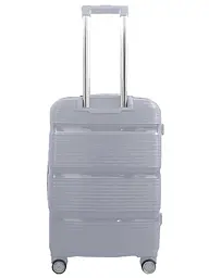 Валіза середня Milano bag 0307 поліпропілен Срібна - мініатюра 3
