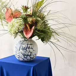Ваза MBM HOME Елізіум залізна принт глибокий синій 230х230х210 мм (VB-02 PRINT/DEEP BLUE) - мініатюра 5