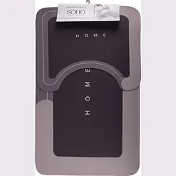 Уцінка. Набір діатомітових килимків для ванної та туалету Soho Gray (diat mat 50*40, 50*80 см Gray) 