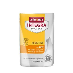 Ветеринарний вологий корм для кішок Integra Protect Sensitive з харчовою непереносимістю з індичкою 85 г (арт.86720IPR)