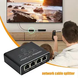 Мережевий розгалужувач RJ45 Gigabit Ethernet 1 в 4 порти 1000 Мбіт/с - мініатюра 9