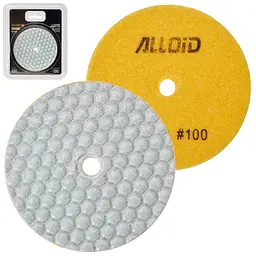 Alloid Pro. Круг алмазний шліфувальний на липучці HEXAGON 100 мм, зерно 100