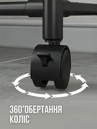 Багатофункціональна підлогова кухонна етажерка - стелаж на коліщатках 130×42×34 см 4 яруси чорний (1785319798) - мініатюра 7