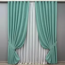 Комплект штор VR-Textil Midnight блекаут 2 шт 100x290 см бірюзовий (1229ш) - мініатюра 2