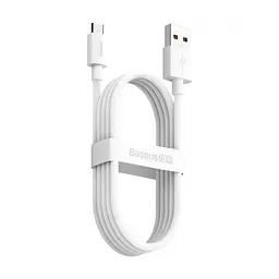 Кабель Baseus Simple Wisdom Data Cable Kit Cable USB to Micro 2.1A (2шт.) 1.5m TZCAMZJ-02 White - мініатюра 2
