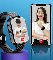Дитячий розумний годинник Lemfo T-25 Pro з SIM картою, GPS трекером, 4G LTE, 16 ГБ пам'яті, TikTok, YouTube, WhatsApp, Instagram, прослуховуванням, відеодзвінками та кнопкою SOS Блакитний - мініатюра 6