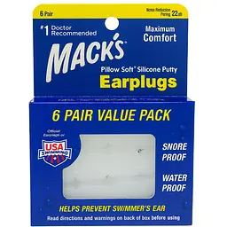 Беруші Mack's Pillow Soft для дорослих білі 6 пар
