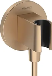 Шлангове під'єднання Hansgrohe FixFit Porter S з тримачем Brushed Bronze 26888140, Бронза