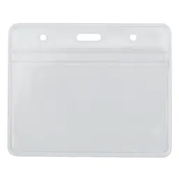Бейдж Optima горизонтальний замок zip lock PVC, 108х70 мм (O45611)