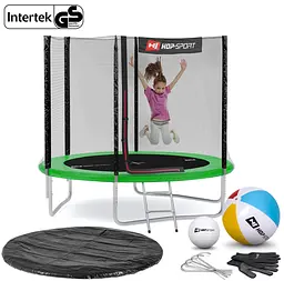 Батут Hop-Sport 8ft (244см) зелений з зовнішньою сіткою - мініатюра 2