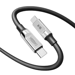 Кабель для заряджання та обміну даними USB Yoki YK-UL61 ULTRA Series Type-C to Type-C 60W 3A/20V 1.2 m Black - мініатюра 4