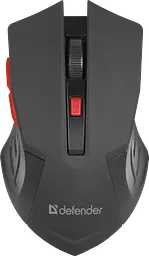 Мишка Defender Accura MM-275, бездротова, 6 кн. до 1600 dpi, червоний