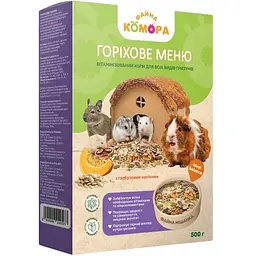 Корм для гризунів Файна Комора Горіхове меню для дегу, щурів, хом'яків та мишей 500 г