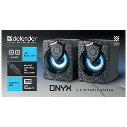 Акустична система Defender Onyx Led USB, чорна (65038) - мініатюра 5