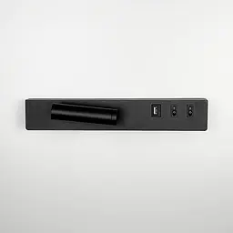 Чорне бра з поворотним спотом зліва + розʼєм USB Арт. WJ 028/2 R BK (правий) Line F - мініатюра 7