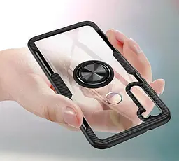 Чохол Primolux Ring Magnetic Stand для Xiaomi Redmi Note 8 Black - мініатюра 4