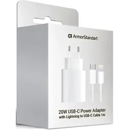 Зарядний пристрій Armorstandart AMHJ83 20W USB-C White + cable USB-C to Lightning (ARM77724) - мініатюра 8
