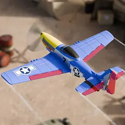 Літак на радіокеруванні SCHE W551 Four-channel Stunt Fighter Blue - мініатюра 3