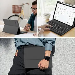 Чохол-клавіатура Jademall для планшета iPad Pro 13” M4 2024 чорний (SKU-006) - мініатюра 8