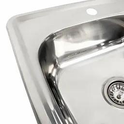 Кухонна мийка з нержавіючої сталі Platinum поліровка 3838 (0,6/160 мм), Polish - мініатюра 6
