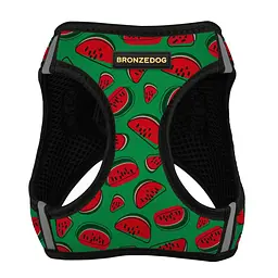 Шлея для собак Bronzedog Sport Vest Кавун S 20х16х3 см зелена - мініатюра 2