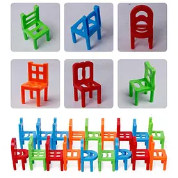 Настільна інтерактивна гра Ummi 301 Balance Chairs 18 pcs Colorful - мініатюра 2