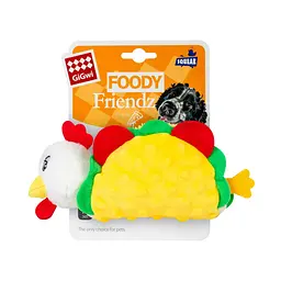 Іграшка для собак GiGwi Foody Friends Курячий Тако з пищалкою 26 см - мініатюра 2