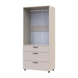 Шафа для одягу Doros Торн Кашемір 2 ДСП/3Ш (штанга) 90х51.6х200 (44900449) - мініатюра 7