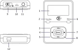 Yaakin K2, цифрове радіо Go DAB/DAB+/FM, акумуляторна батарея, портативний кишеньковий приймач, у комплекті - мініатюра 3