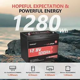 Акумулятор Dumfume LiFePO4 12V (12.8V/100Ah/1280Wh) (Dumfume-12,8V/100Ah-MINI) [164635] - мініатюра 8