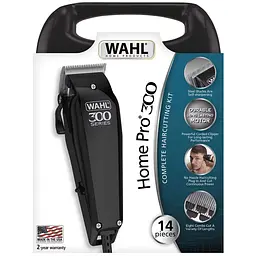 Moser Машинка для стрижки Wahl Home Pro 300, мережа, вібраційний мотор, насадок-10, кейс, масло та ножиці у компл., сталь, чорний - мініатюра 4