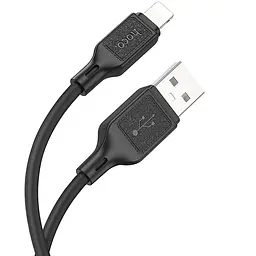 Дата кабель Hoco X90 Cool silicone USB to Lightning (1m) Black - мініатюра 2