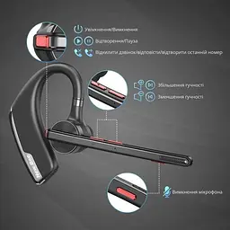 Бездротова Bluetooth-гарнітура New Bee M51 з активним шумозаглушенням і зарядним рейсом Чорна (QCC4) - мініатюра 5
