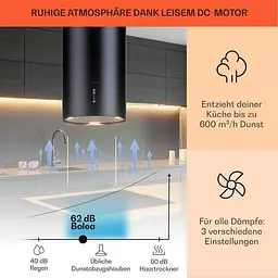 Острівна витяжка Klarstein Bolea 600 м³/час (10041223) - мініатюра 3