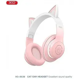 Бездротові навушники XO BE38 Cats Ear накладні з вушками кота рожеві 6920680840298 - мініатюра 6
