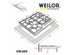 Варильна поверхня WEILOR GM 604 BL - мініатюра 9